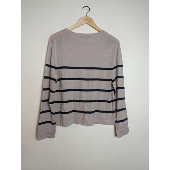 NWT Jenni Kayne Mercer Crewneck Sweater in Ecru Stripe - Picture 7 of 9